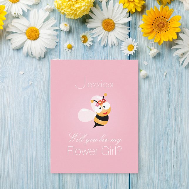 Will You Be My Flower Girl Bridesmaid Funny Cute Invitation (Creator Uploaded)