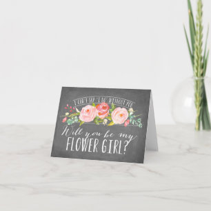 Will You Be My Flower Girl   Bridesmaid Invitation