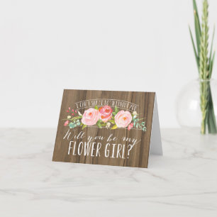 Will You Be My Flower Girl   Bridesmaid Invitation