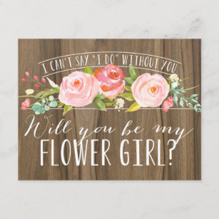 Will You Be My Flower Girl   Bridesmaid Invitation