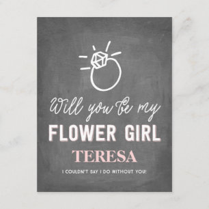 Will You Be My Flower Girl Bridesmaid Invitation