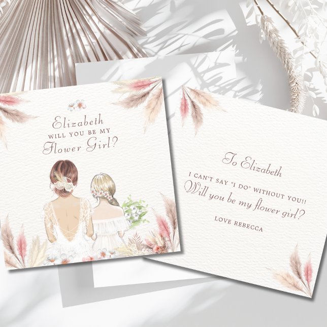 Will You Be My Flower Girl Bridesmaid Proposal  Invitation (Creator Uploaded)