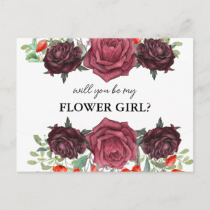 will you be my flower girl card