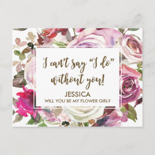 Will you be my flower girl card personalised