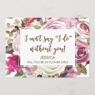 Will you be my flower girl card personalised