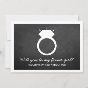 Will You Be My Flower Girl? Chalkboard Ring Card