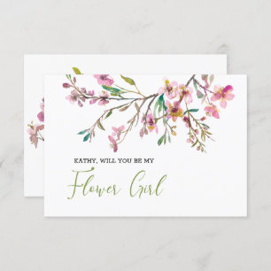 Will You Be My Flower Girl Cherry Blossom 