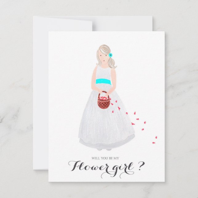 Will you be my flower girl custom card (Front)