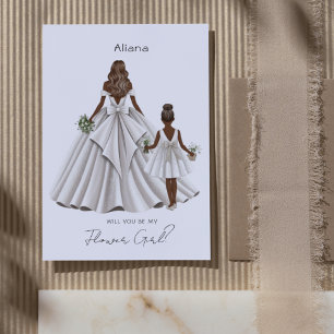 Will You Be My Flower Girl? Custom Illustration Invitation