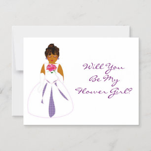 "Will You Be My Flower Girl" Customizable Magnetic Invitation