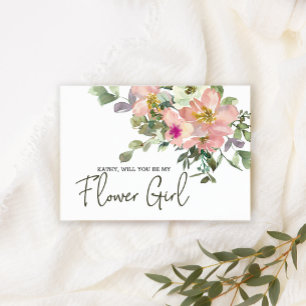 Will You Be My Flower Girl Eggshell and Blush