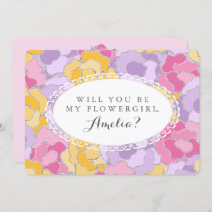 "Will You Be My Flower Girl?" Floral Invitation