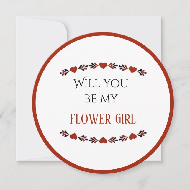 Will You Be My Flower Girl Invitation (Front)