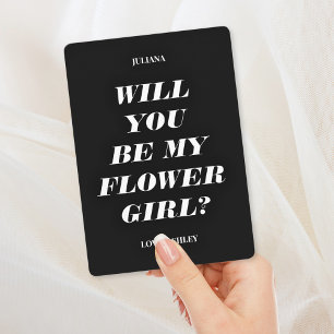 Will You Be My Flower Girl? Modern Text Invitation