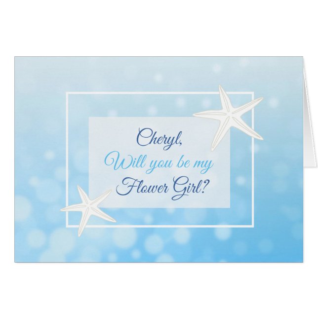 Will you be my Flower Girl Personalised Card (Front Horizontal)