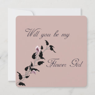 Will You Be My Flower Girl Pink Invitation