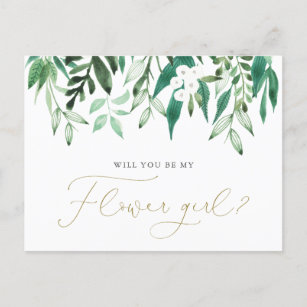 "Will you be my Flower Girl?" proposal card