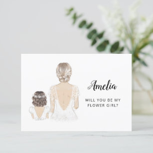 Will You Be My Flower Girl Proposal Flat Card