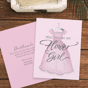 Will you be my Flower Girl Proposal Personalised Card