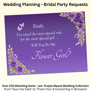 Will You Be My Flower Girl? Purple Mauve Flowers