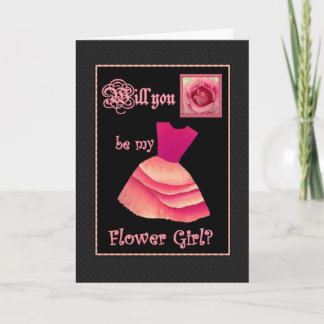 Will You Be My Flower Girl? Red Dress Invitation