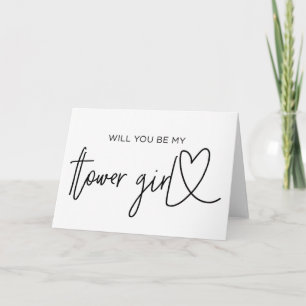Will You Be My Flower Girl Wedding Proposal Card