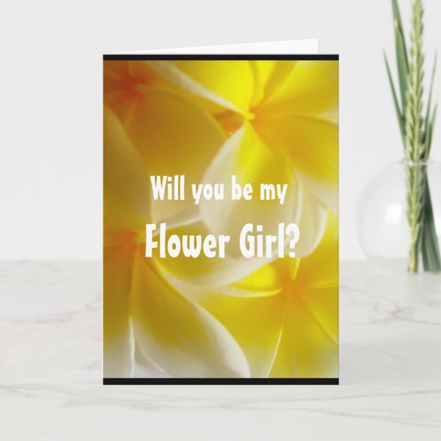 Will you be my Flower Girl? yellow Invitation (Front)