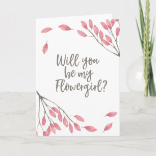 Will you be my flowergirl floral Card