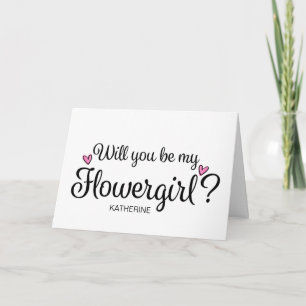 Will You Be My Flowergirl From Bride Asking Card