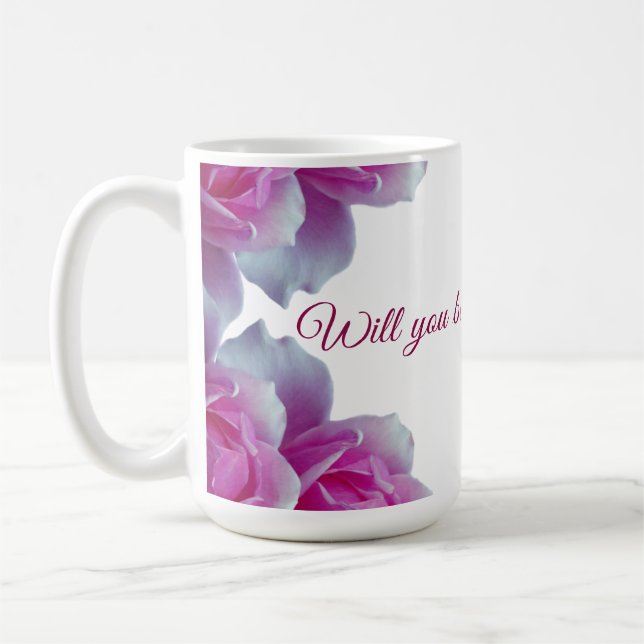 Will you be my flowergirl, Roses Coffee Mug (Left)