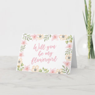 Will you be my flowergirl wedding card