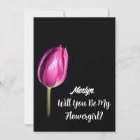 Will You Be My Flowergirl Wedding Tulips Floral