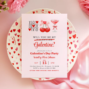 Will You Be My Galentine? Galentine's Day Party Invitation