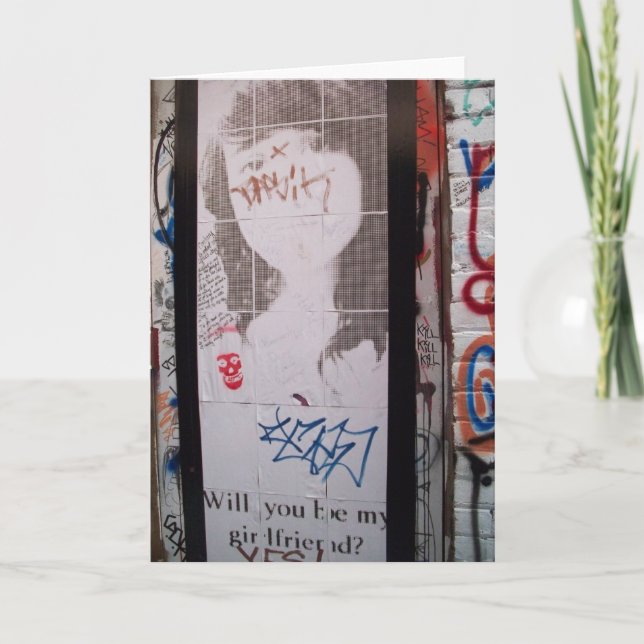 Will you be my girlfriend? card (Front)