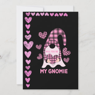 "Will You Be My Gnomie " Cute Valentine's Day  Holiday Card
