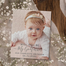Will You Be My Godfather Classy Personalised Photo
