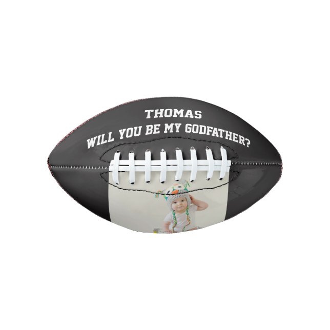 Will You Be My Godfather Godparent Proposal Men Football (Front)