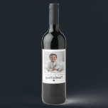 Will You Be My Godfather Photo Proposal Wine Label<br><div class="desc">Looking for a fun way to ask a loved one to be your baby's Godfather? This modern, minimalist design is the perfect way to pop the question! Whether you're asking a family member or a close friend, this template helps you create a heartfelt moment that they'll treasure forever, along with...</div>