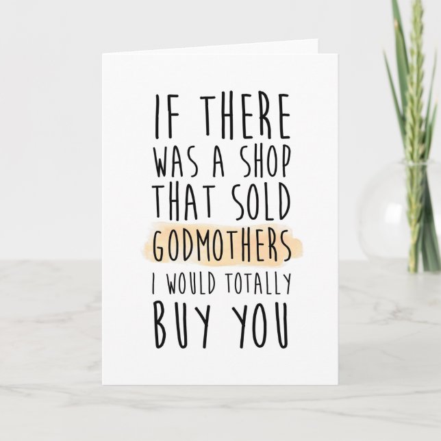 will you be my godmother card (Front)