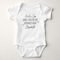 Will You Be My Godmother Custom Name Baby