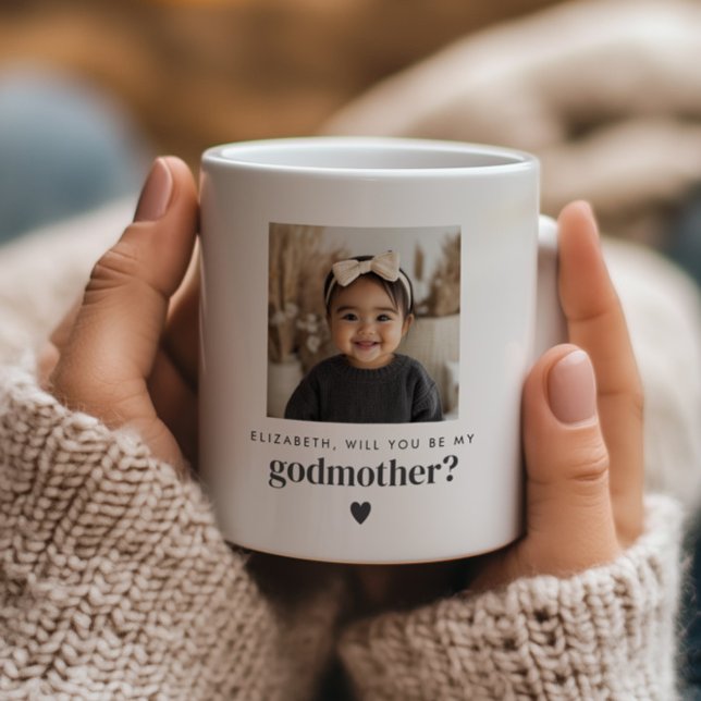 Will You Be My Godmother Photo Proposal Coffee Mug (Zazzle Will You Be My Godmother Photo Proposal Coffee Mug (Front))