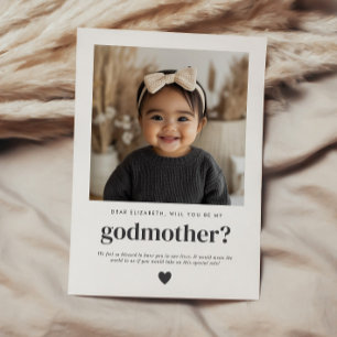 Will You Be My Godmother Photo Proposal Invitation