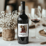 Will You Be My Godmothers Photo Proposal Wine Label<br><div class="desc">Looking for a sweet and meaningful way to ask your loved ones to be your child's Godmothers? This modern,  minimalist wine label is the perfect way to pop the question! This label helps you create a heartfelt moment that they'll treasure forever,  along with a photo of your little one.</div>