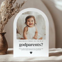 Will You Be My Godparents Arch Photo Proposal