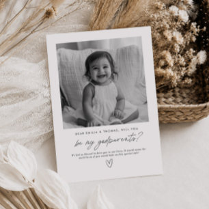 Will You Be My Godparents Handwritten Proposal Invitation