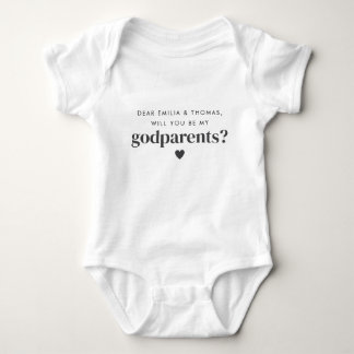 Will You Be My Godparents Photo Proposal Baby Bodysuit