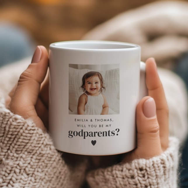Will You Be My Godparents Photo Proposal Coffee Mug (Zazzle Will You Be My Godparents Photo Proposal Coffee Mug (Front))