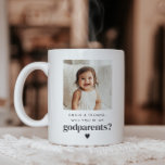 Will You Be My Godparents Photo Proposal Coffee Mug<br><div class="desc">Looking for a sweet and meaningful way to ask a loved one to be your baby's Godparents? This modern, minimalist mug design is the perfect way to pop the question! Whether you're asking a family member or close friends, this label helps you create a heartfelt moment that they'll treasure forever,...</div>