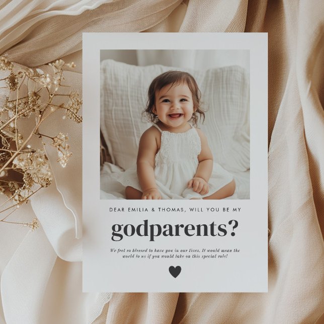 Will You Be My Godparents Photo Proposal Invitation (Creator Uploaded)