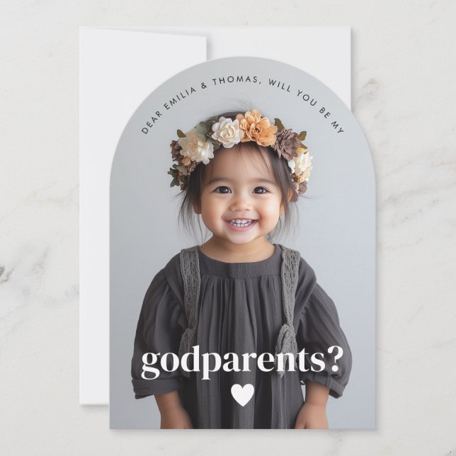 Will You Be My Godparents Photo Proposal  Invitation (Front)